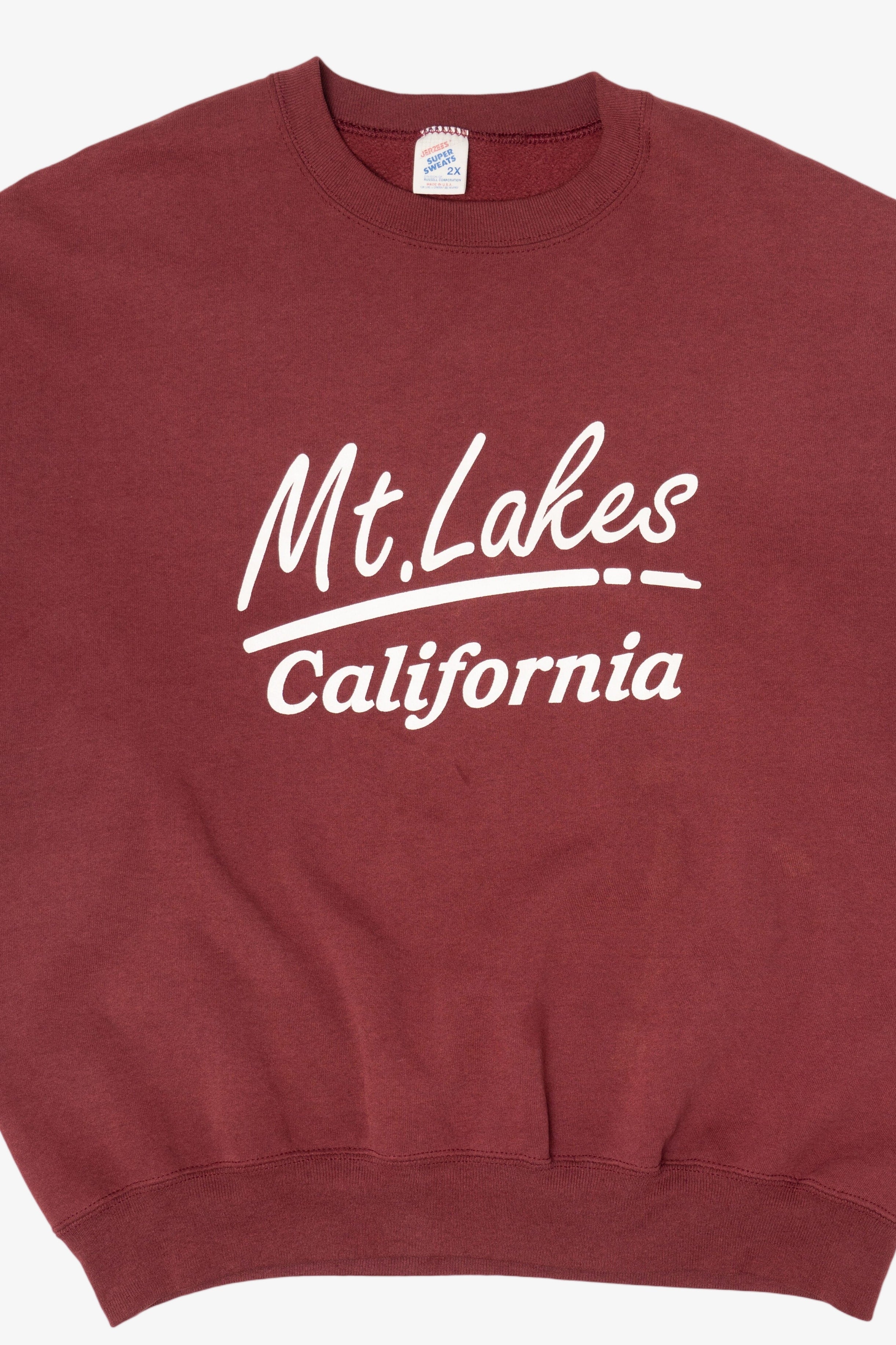 Vintage Burgundy Mt. Lakes California Sweatshirt (1990s)