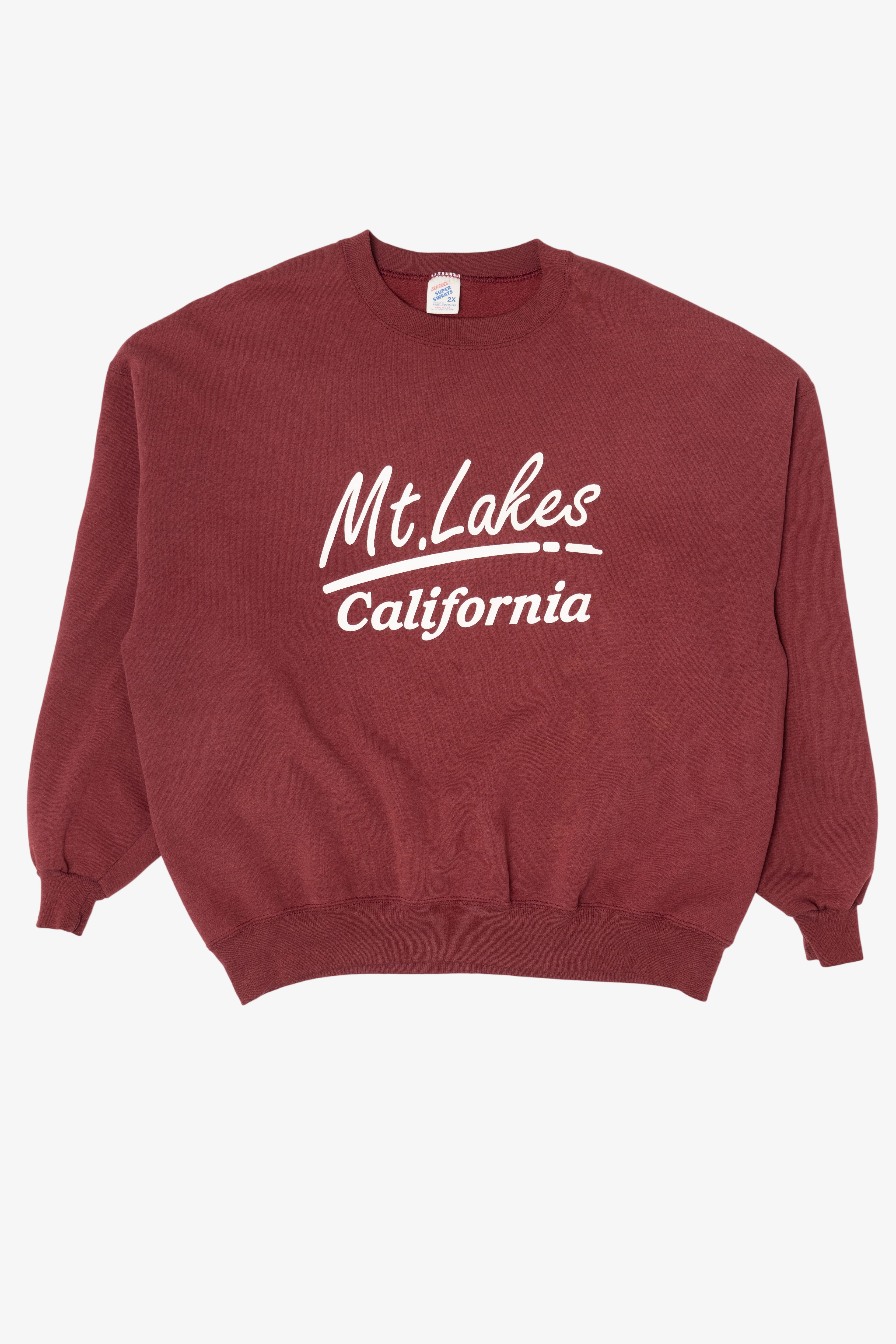 Vintage Burgundy Mt. Lakes California Sweatshirt (1990s)
