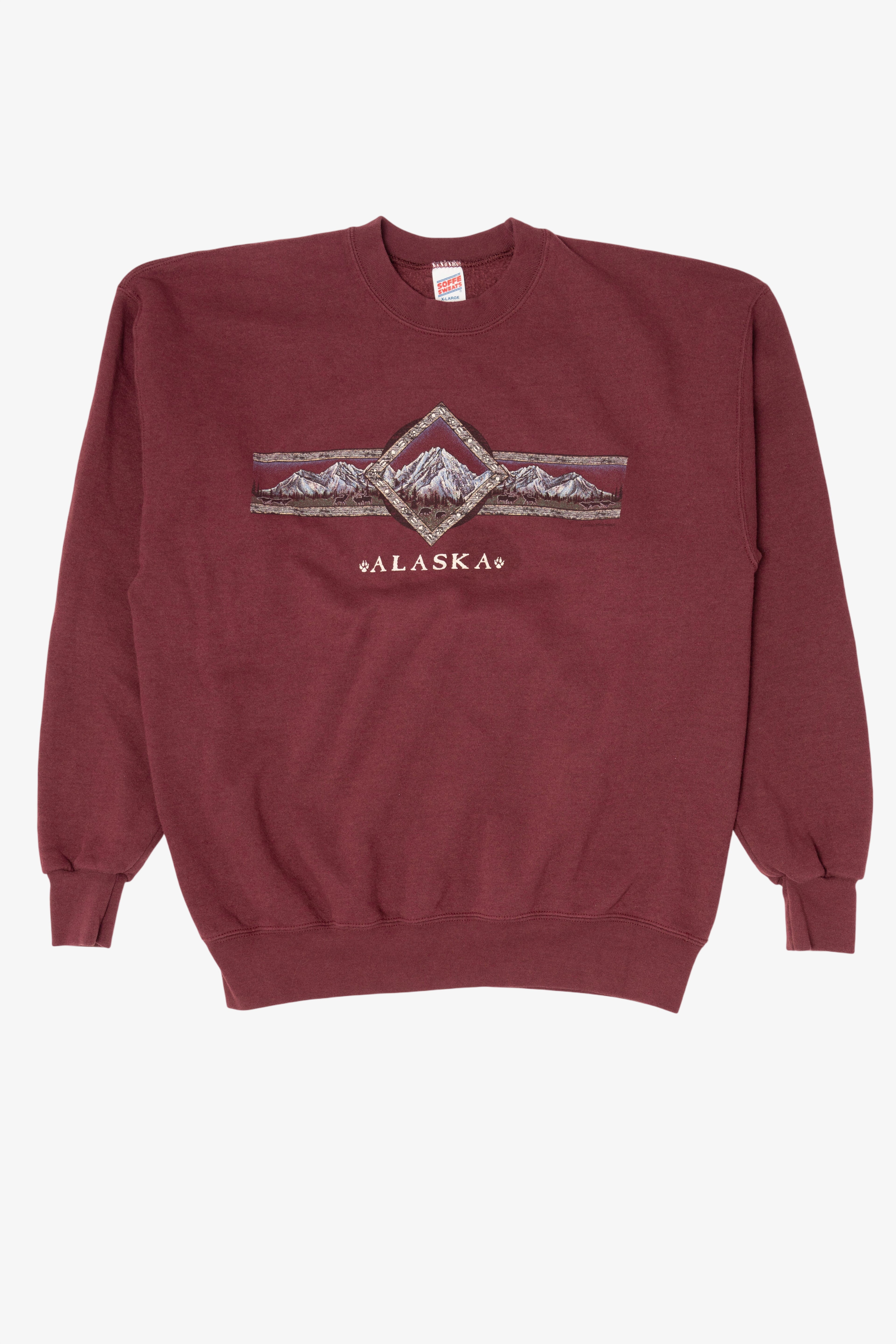 Vintage Burgundy Alaska Sweatshirt (1990s)