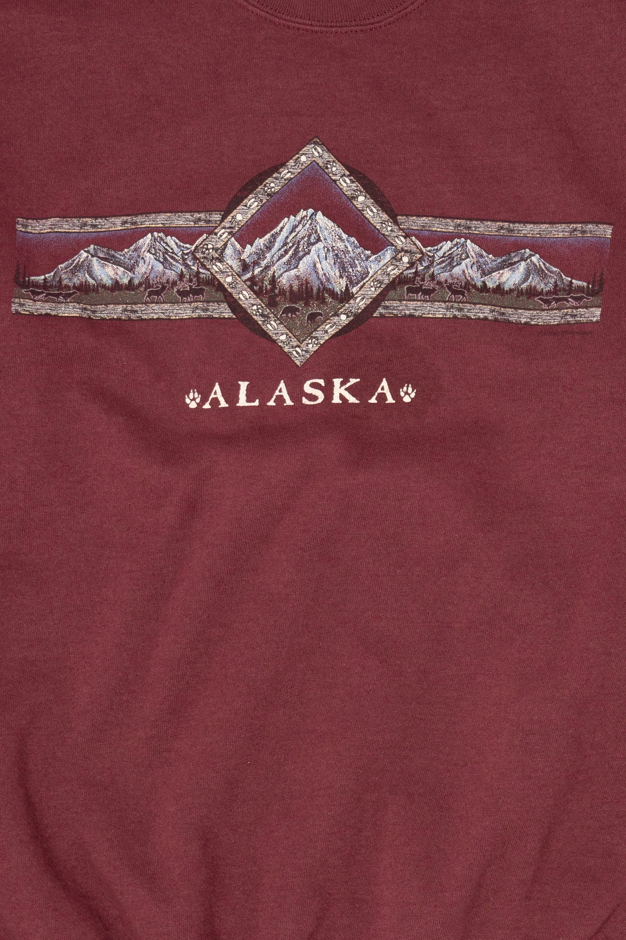 Vintage Burgundy Alaska Sweatshirt (1990s)