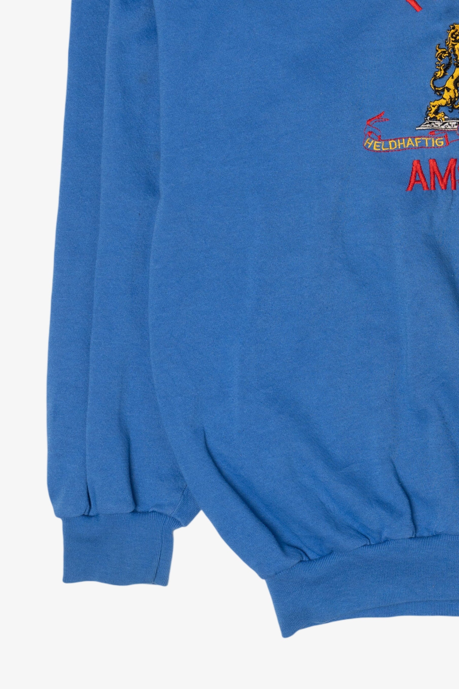 Vintage Blue Embroidered Holland Amsterdam Sweatshirt (1990s)
