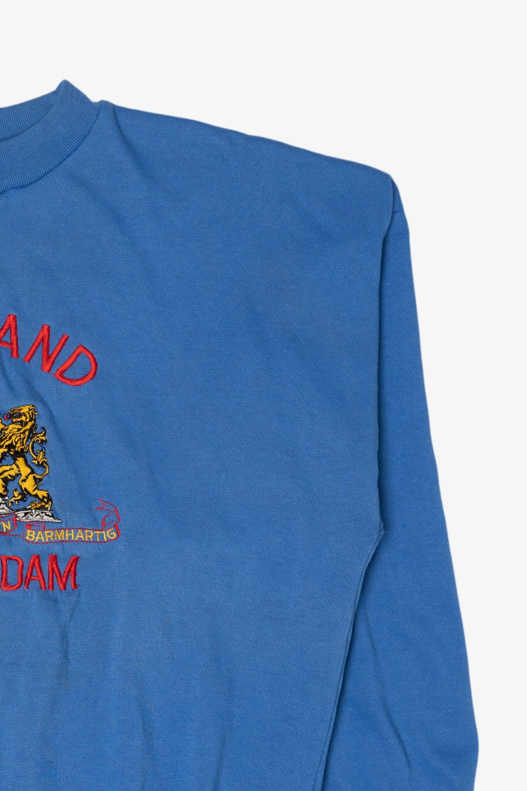 Vintage Blue Embroidered Holland Amsterdam Sweatshirt (1990s)