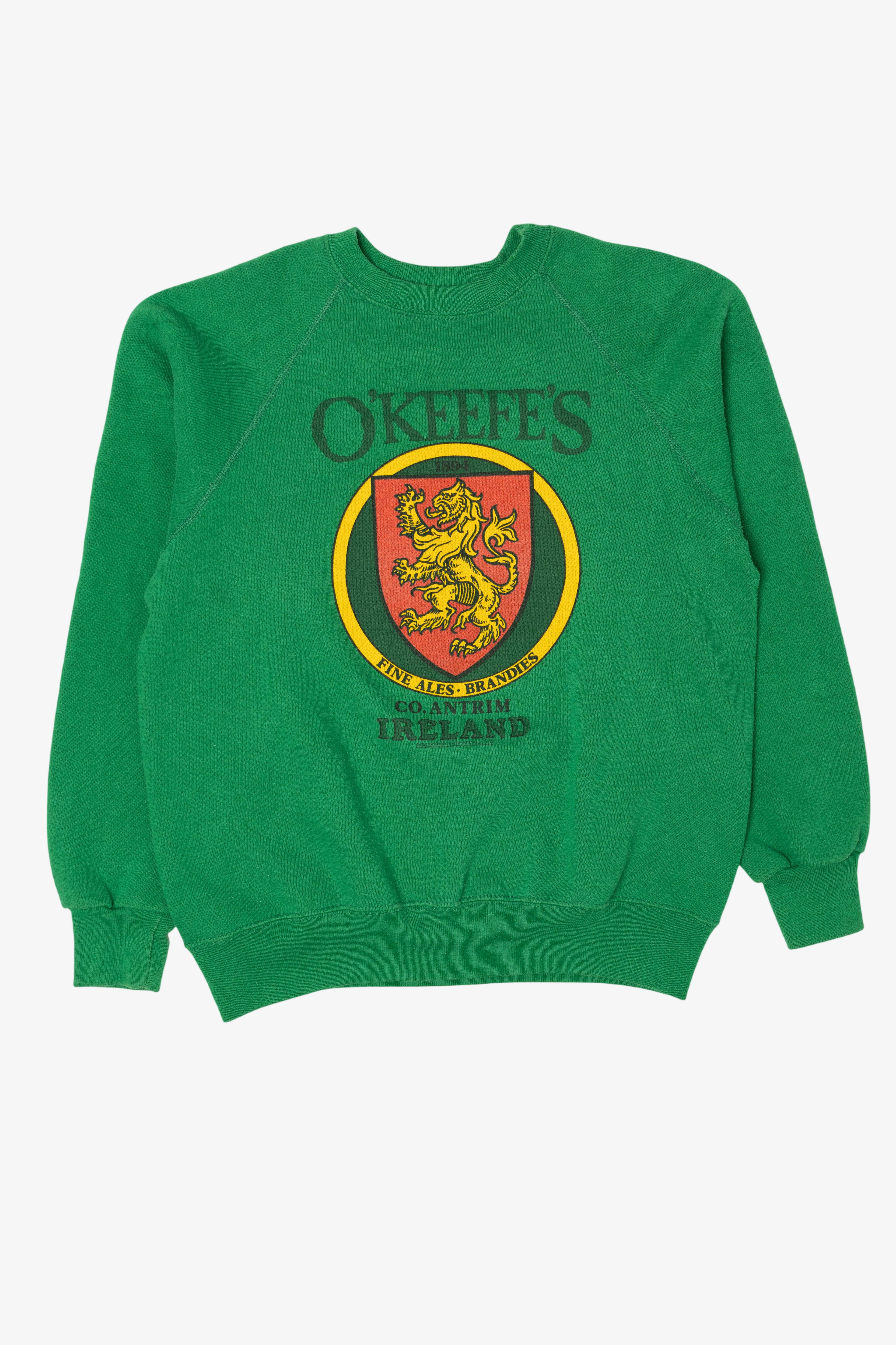 Vintage Green O'Keefe's Irish Pub Ireland Sweatshirt (1980s)