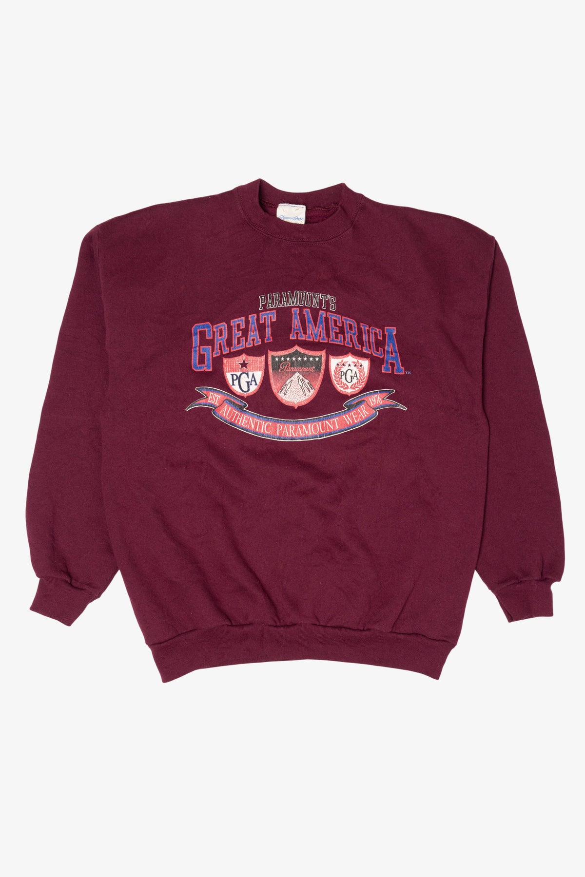 Vintage Burgundy Paramount's Great America Sweatshirt (1990s)