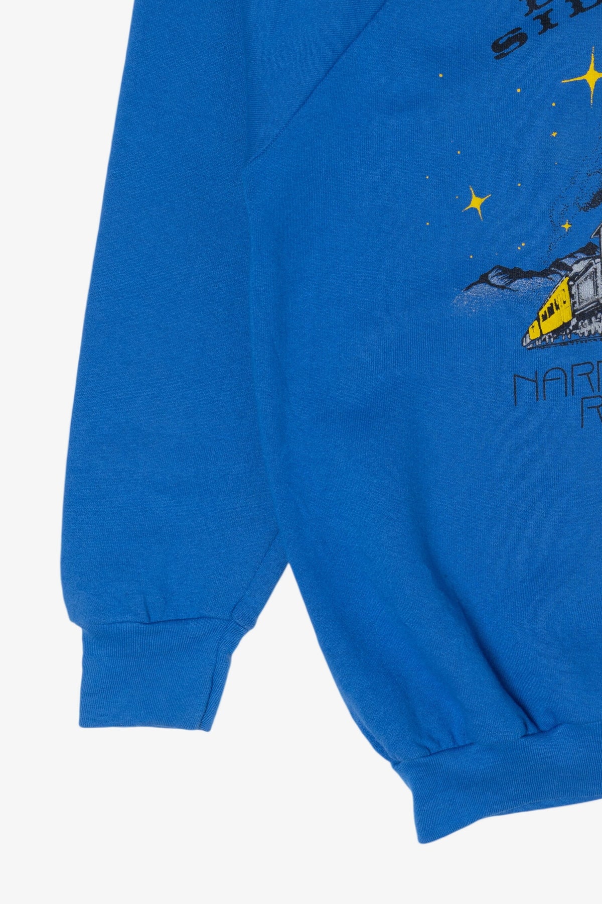 Vintage Blue Durango Silverton Narrow Gauge Railroad Raglan Sweatshirt (1990s)