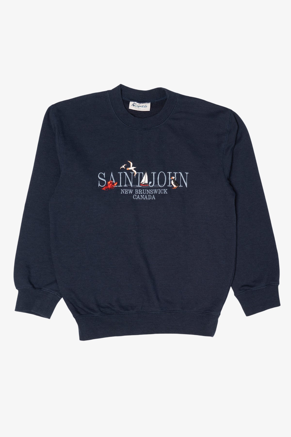 Vintage Navy Blue Saint John New Brunswick Canada Sweatshirt (1990s)