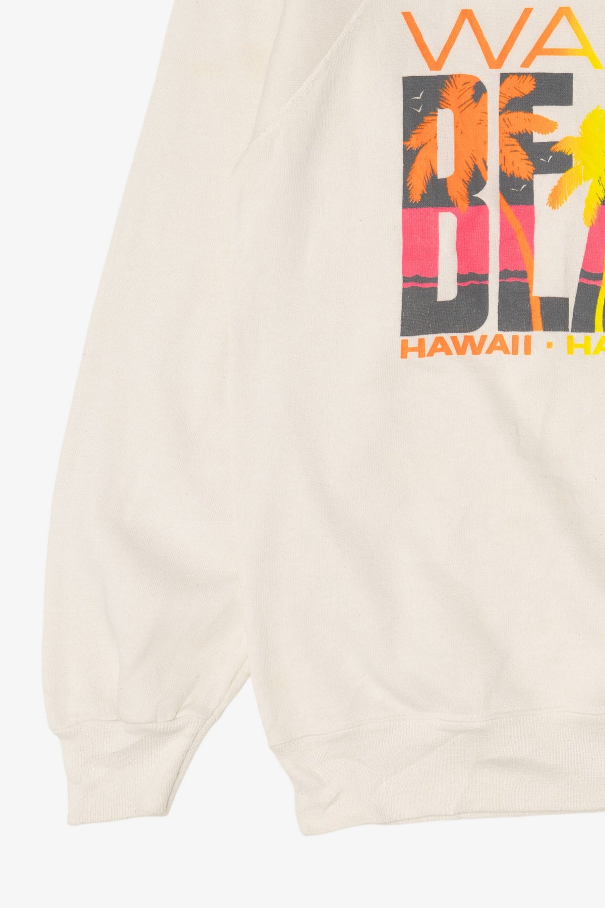 Vintage Waikiki Beach Hawaii Raglan Sweatshirt (1990s)