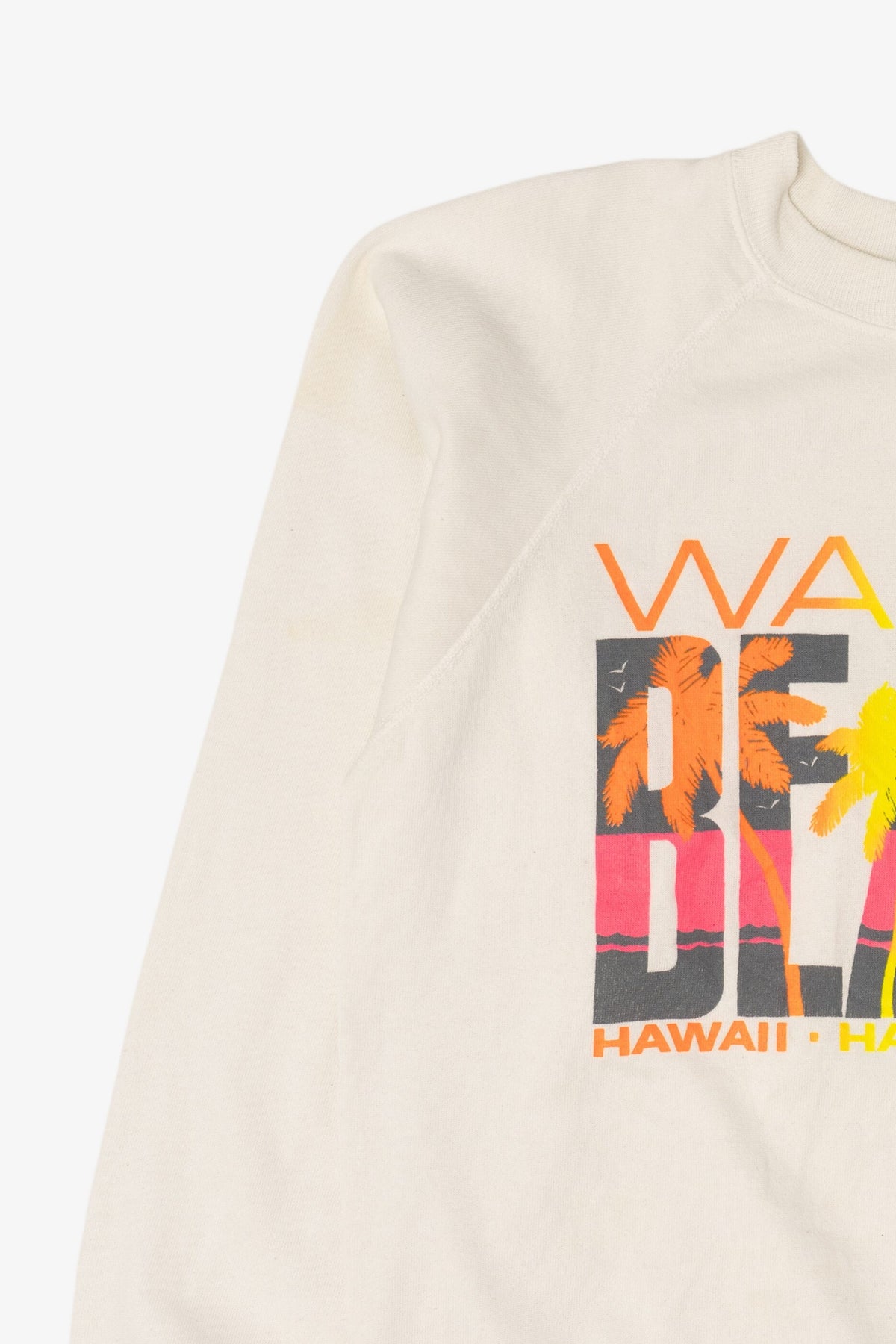 Vintage Waikiki Beach Hawaii Raglan Sweatshirt (1990s)
