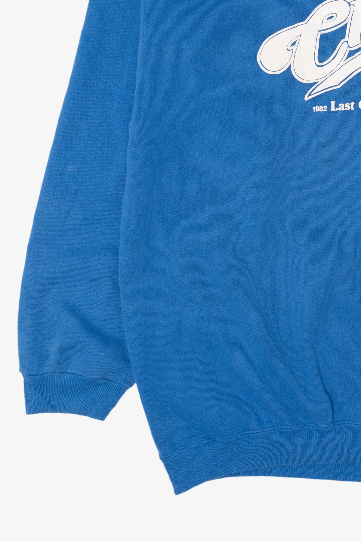 Vintage Blue Cheers Boston "Last Call" Sweatshirt (1990s)
