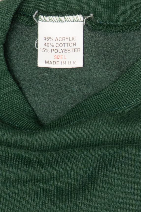Vintage Embroidered Dark Green London England Sweatshirt (1990s)