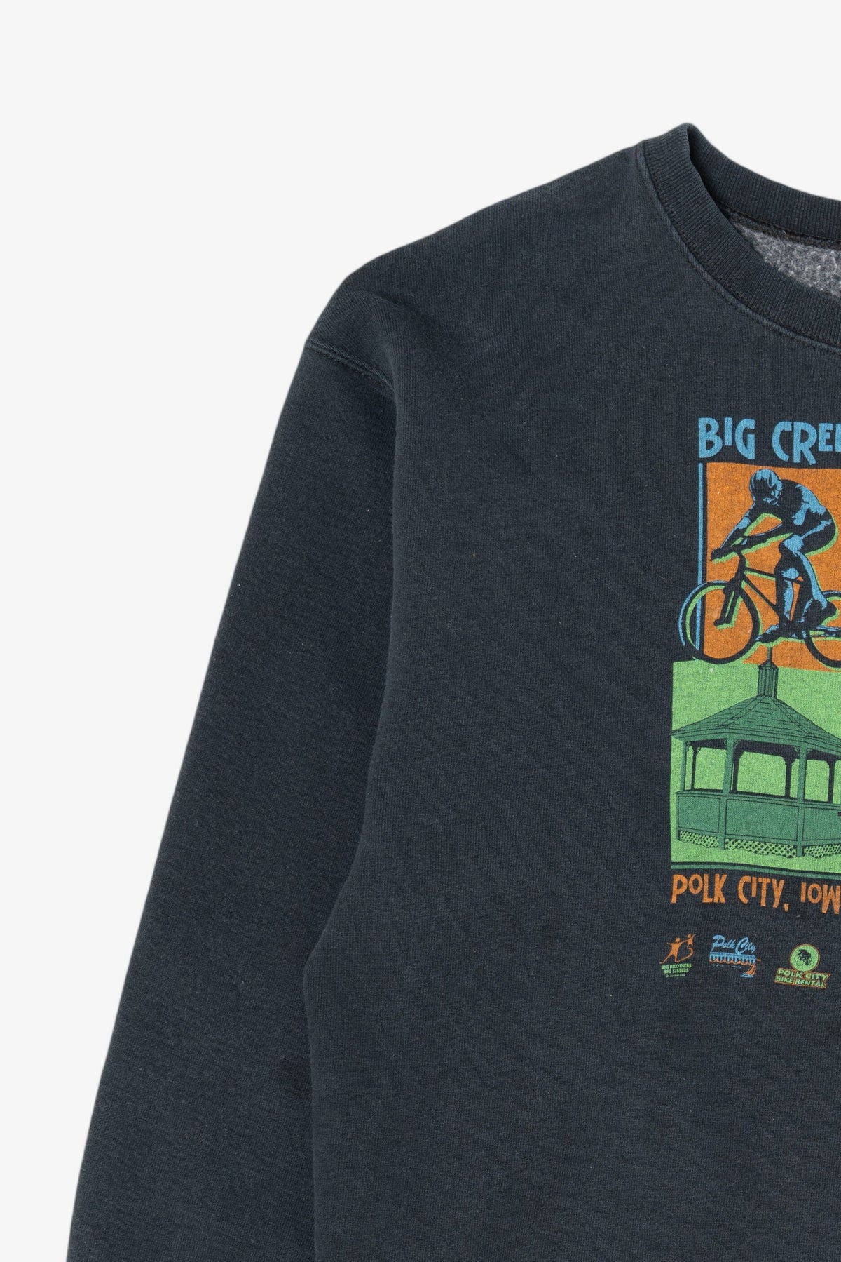 Vintage Navy Blue Big Creek Annual Fall Bike Ride And Run Sweatshirt (2000s)