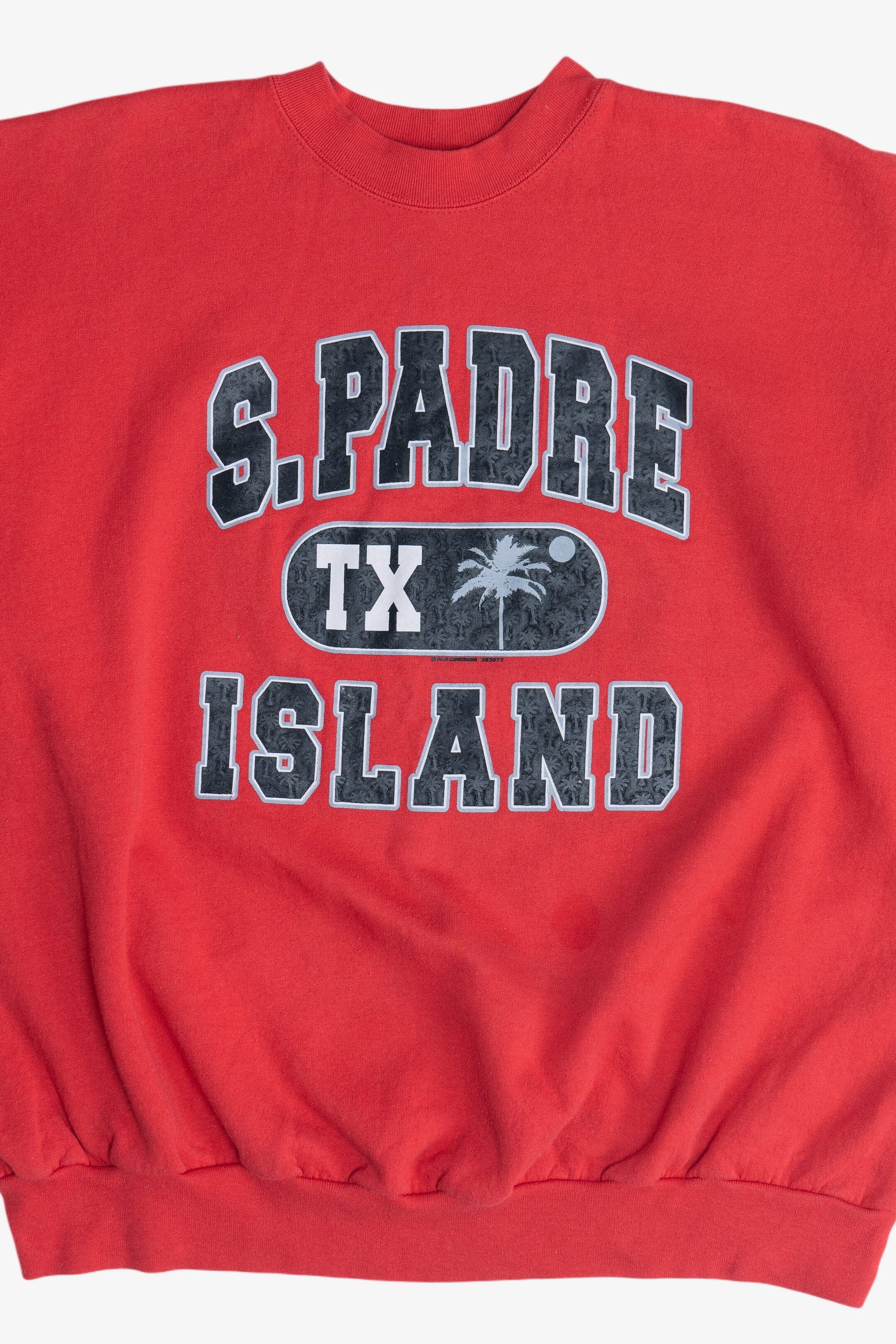 Vintage "S. Padre Island Texas" Palm Tree Detail Sweatshirt (2000s)