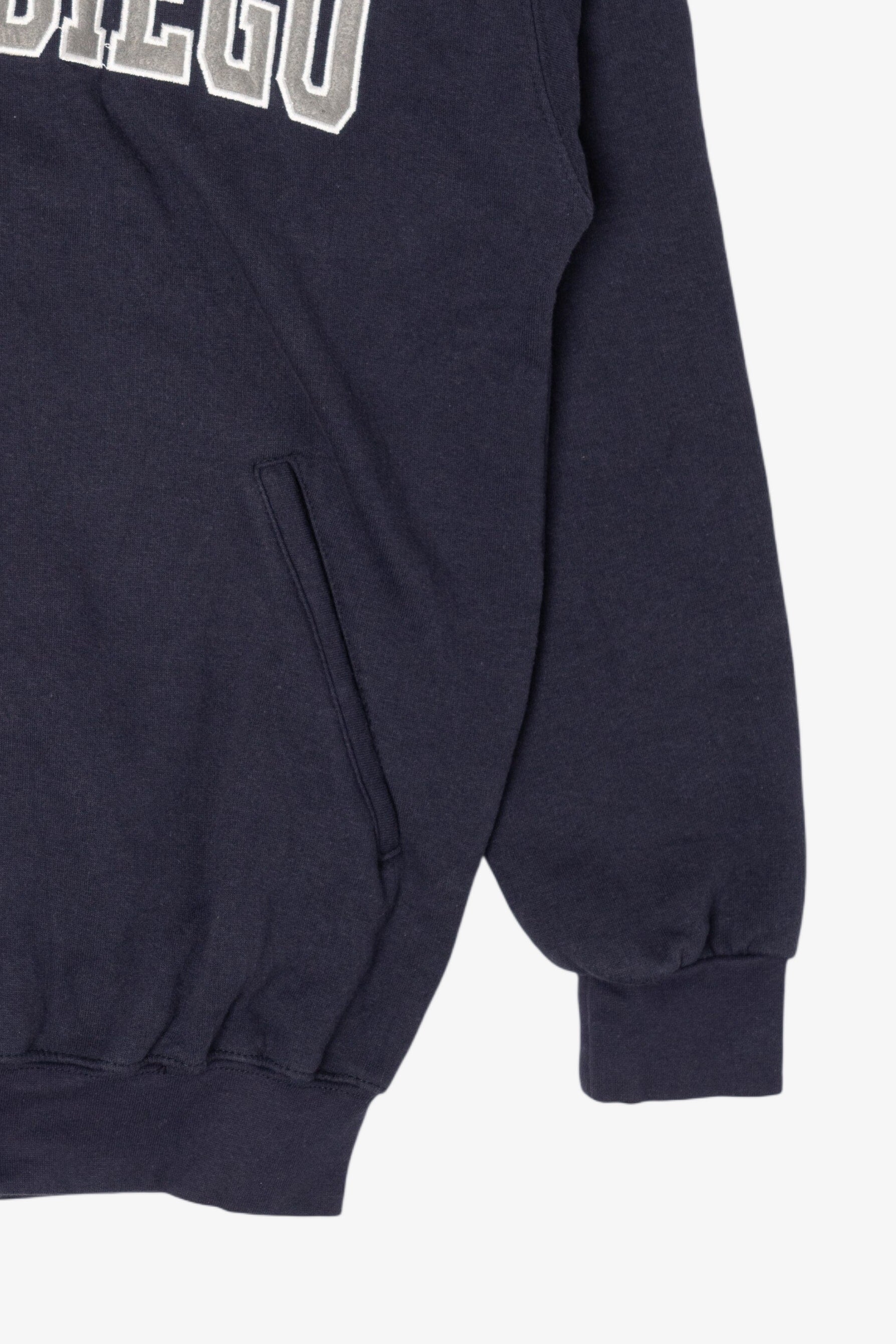Vintage Navy Blue San Diego Zip Up Sweatshirt (1990s)