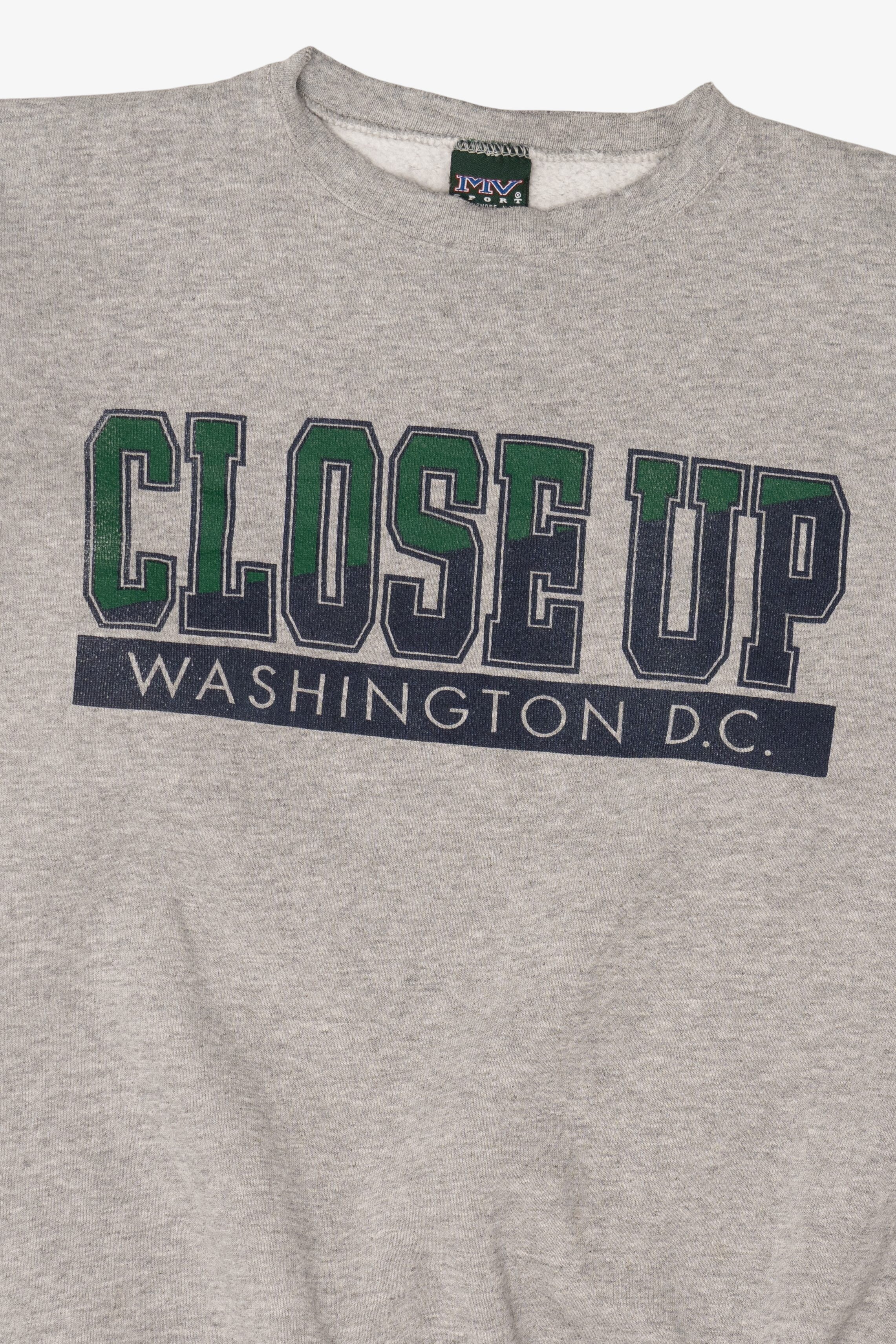 Vintage Gray Close Up Washington Sweatshirt (1990s)