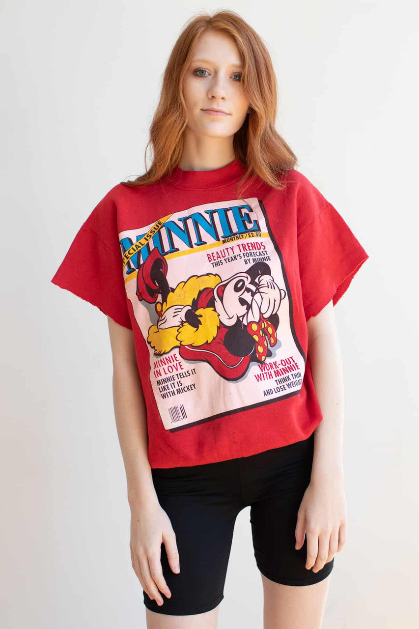 Minnie Magazine Cutoff Sweatshirt
