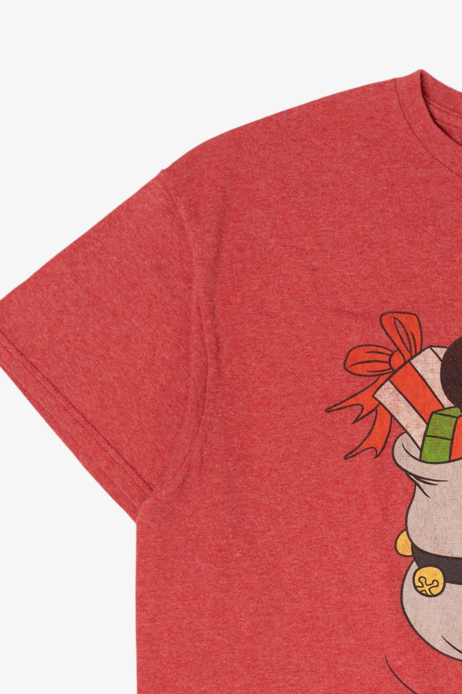 Red Disney Mickey Mouse Santa Claus Christmas T-Shirt