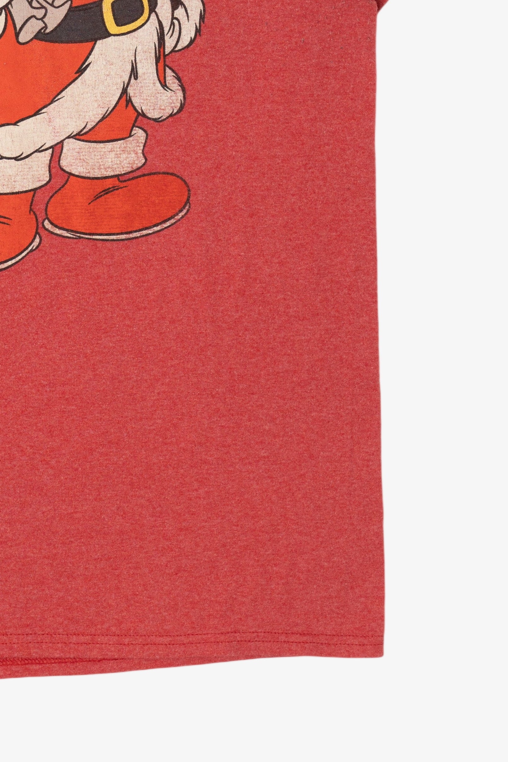 Red Disney Mickey Mouse Santa Claus Christmas T-Shirt
