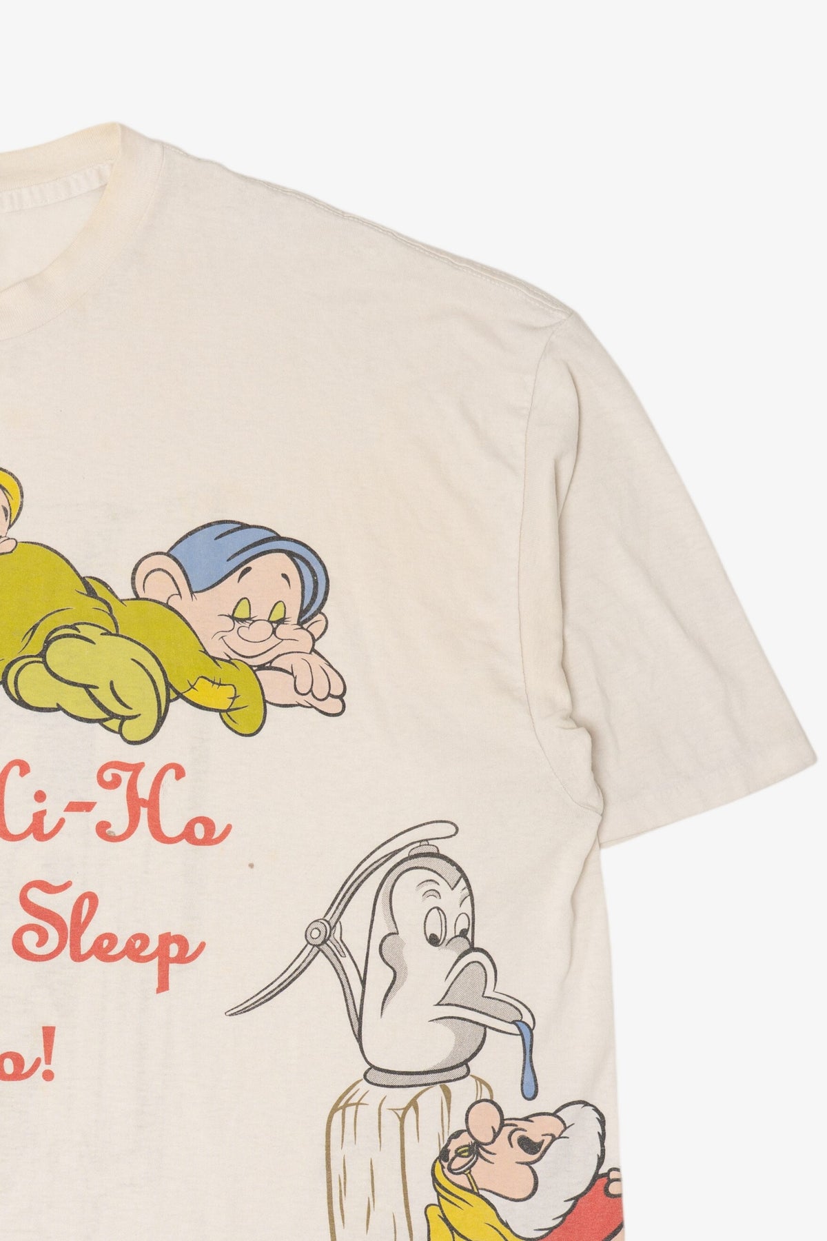 Vintage Disney Snow White Dwarfs "Hi-Ho It's Off To Sleep We Go" All Over Print Pajama T-Shirt (1990s)
