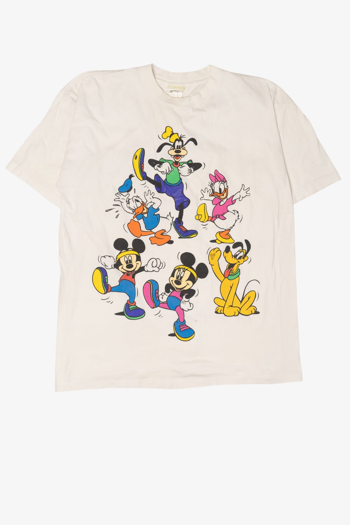 Vintage Mickey Mouse And Friends Exercise Disney Single Stitch T-Shirt (1990s)