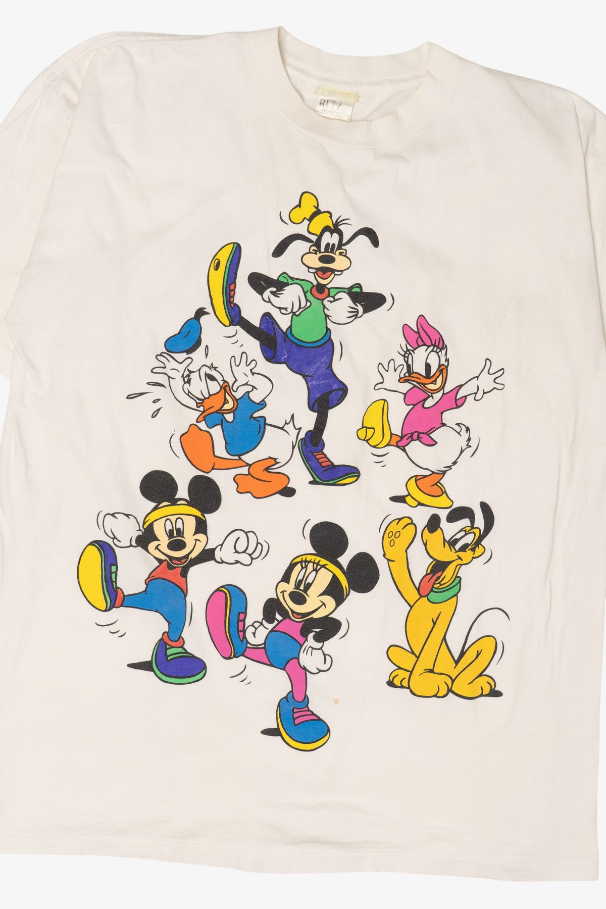 Vintage Mickey Mouse And Friends Exercise Disney Single Stitch T-Shirt (1990s)