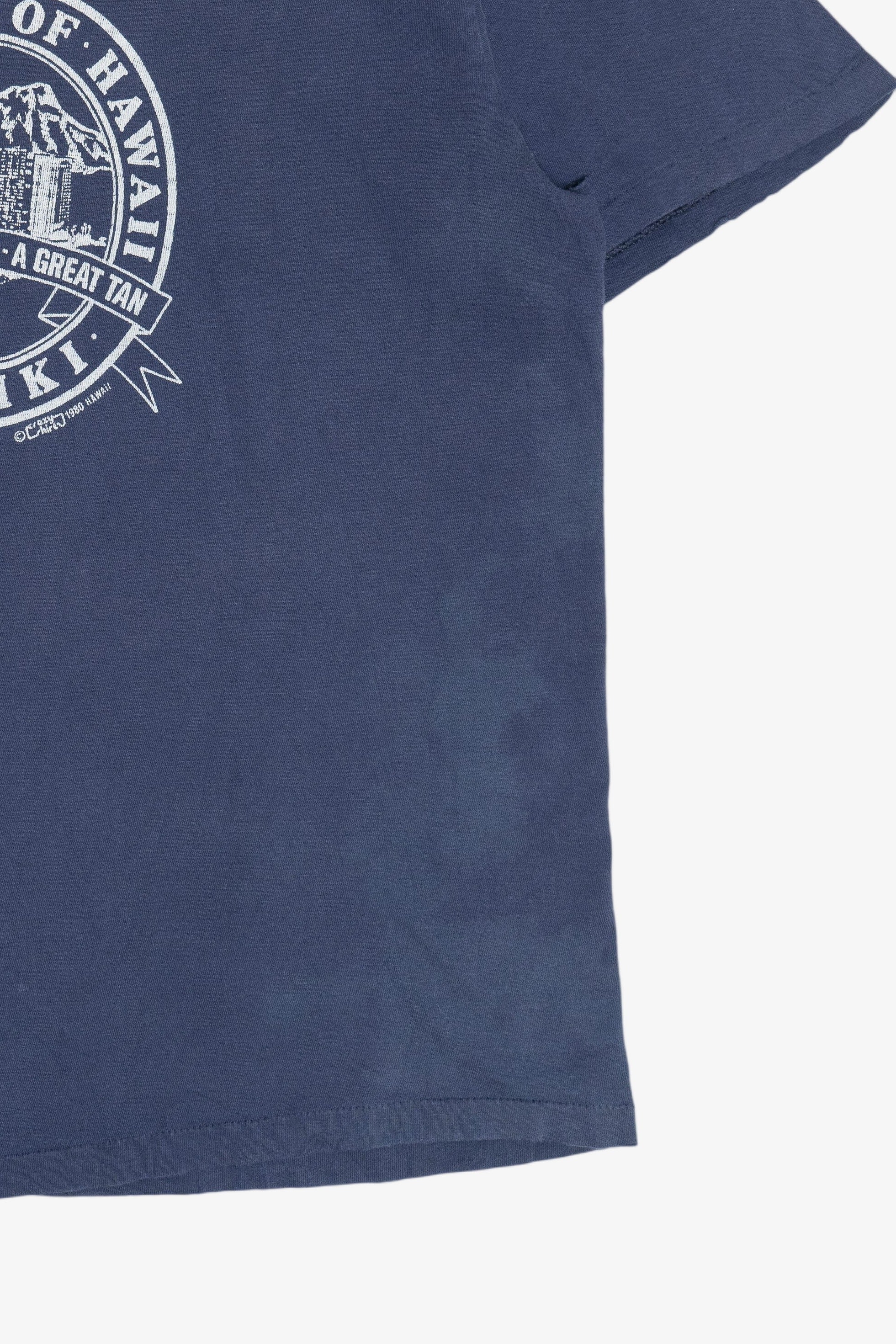 Vintage Distressed University Of Hawaii "Truth Knowledge A Great Tan" Crazy Shirts T-Shirt (1980s)