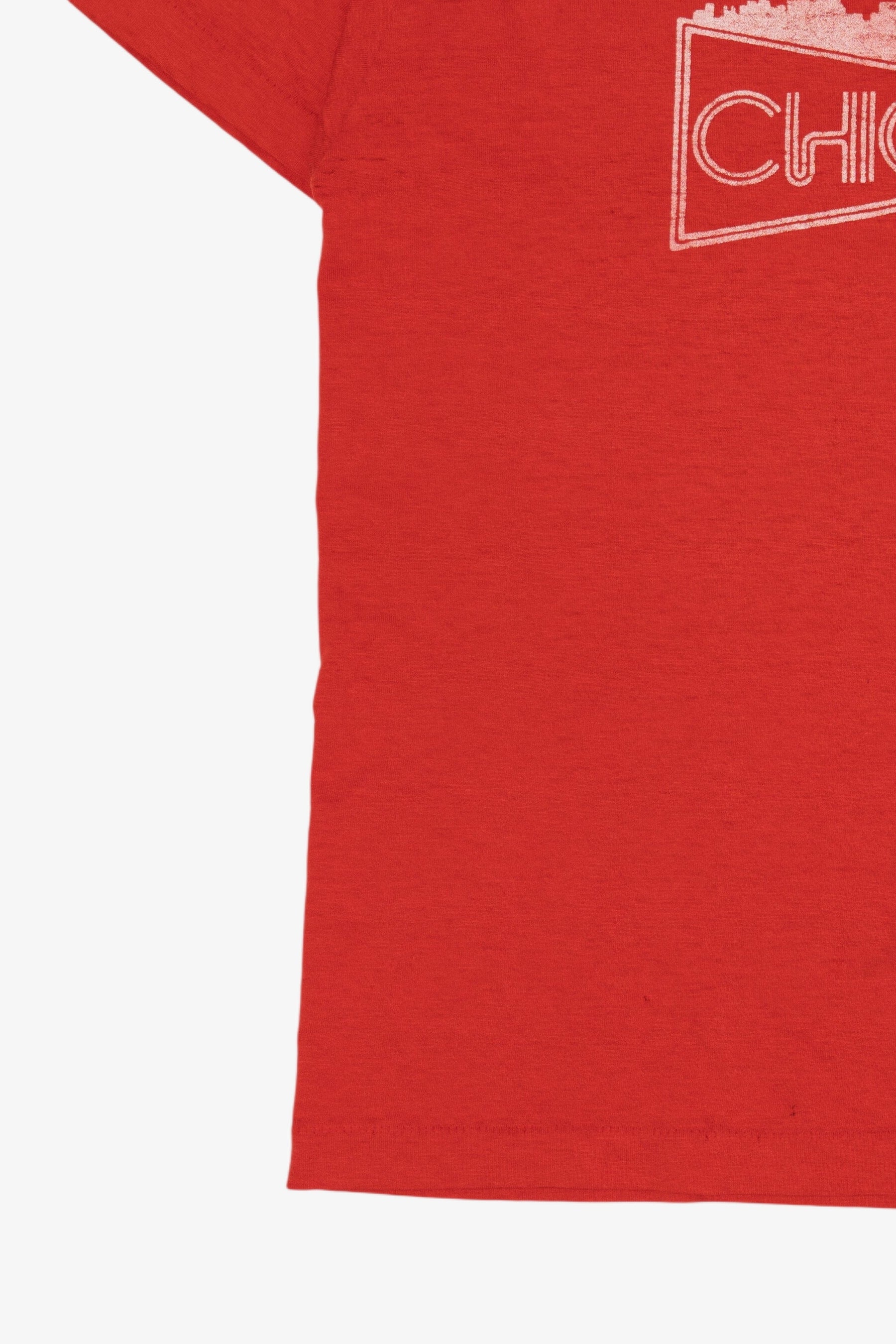 Vintage Distressed "Chicago" Red T-Shirt (1990s)