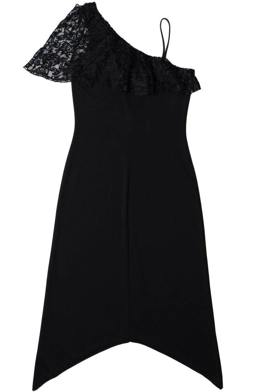 Vintage Lacey Flutter Sleeve French Curve Dress