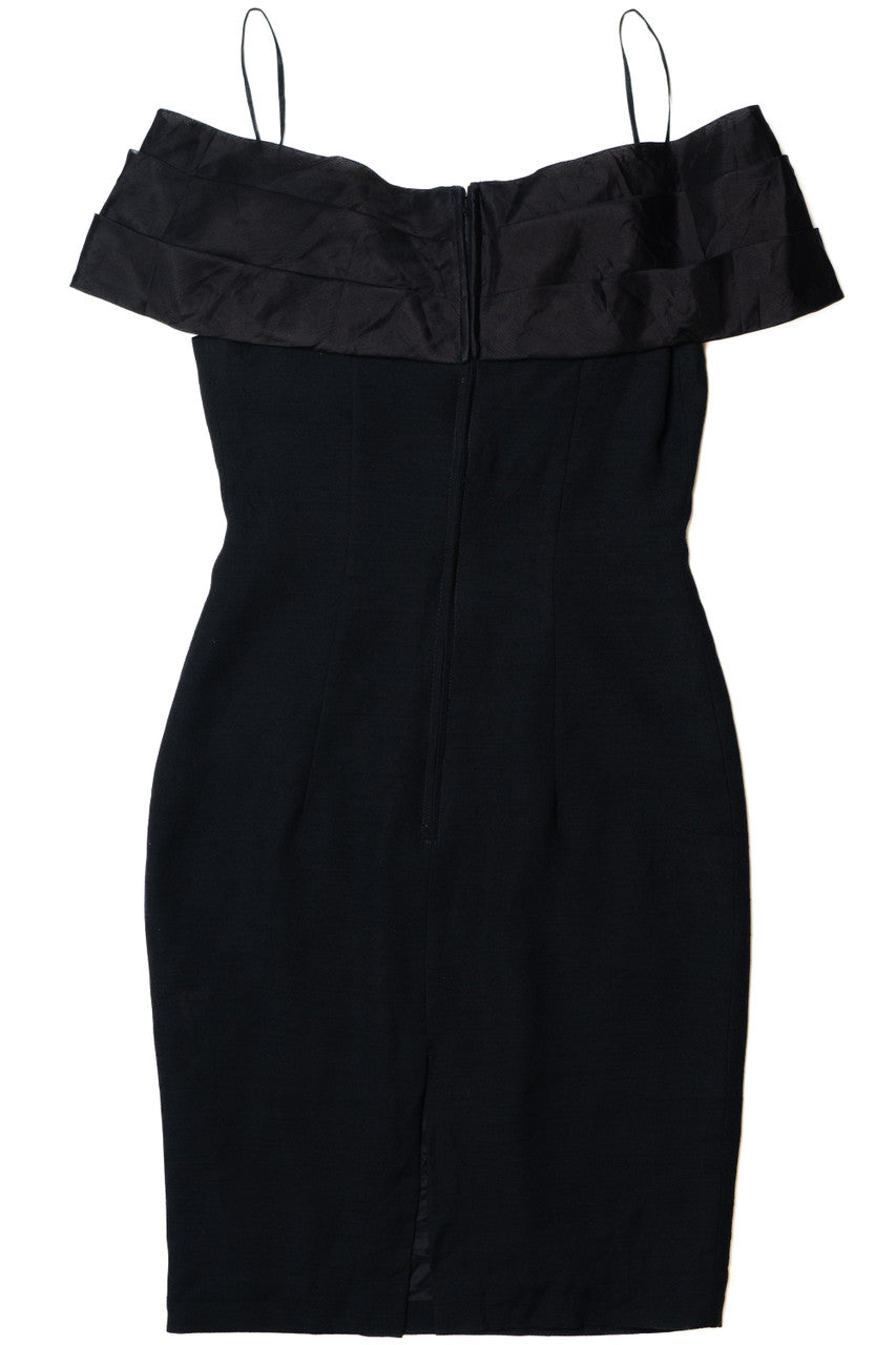 Vintage 1980s A.J. Bari Off Shoulder Mini Dress