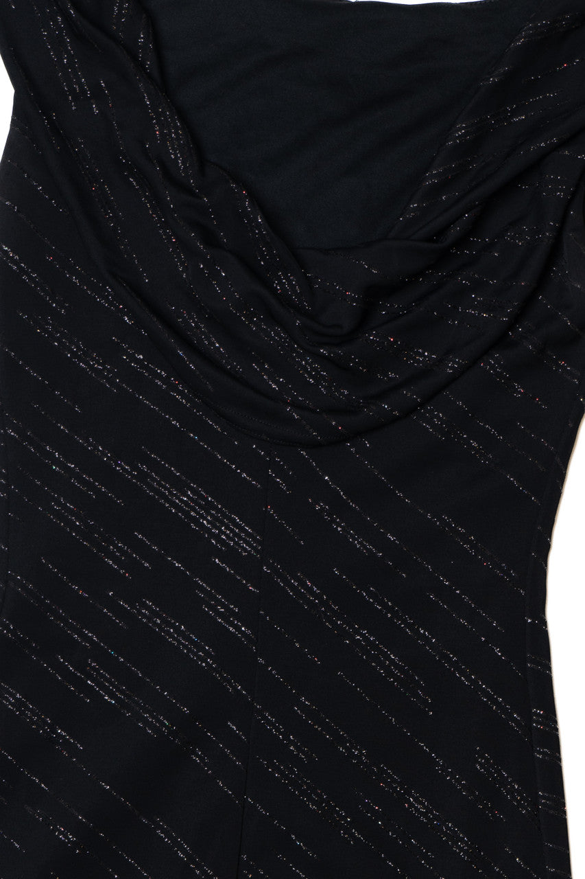 Vintage La Belle Boatneck Scoop Back Flowy Dress