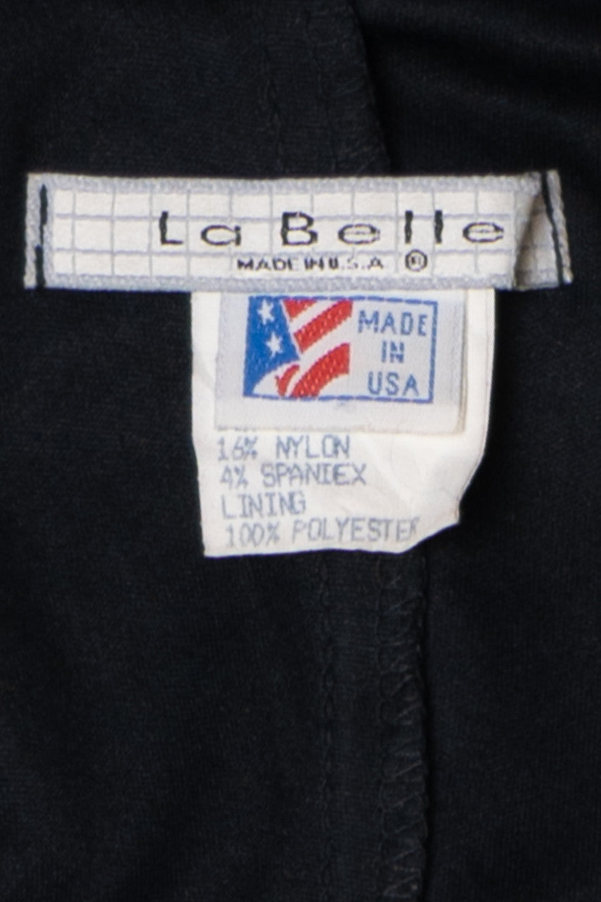 Vintage La Belle Boatneck Scoop Back Flowy Dress