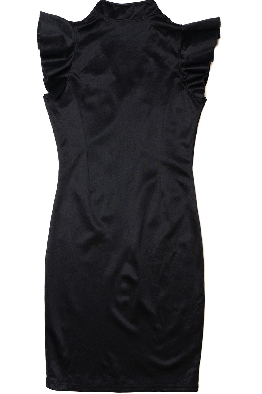 Vintage Ruffle Sleeves Midi Dress