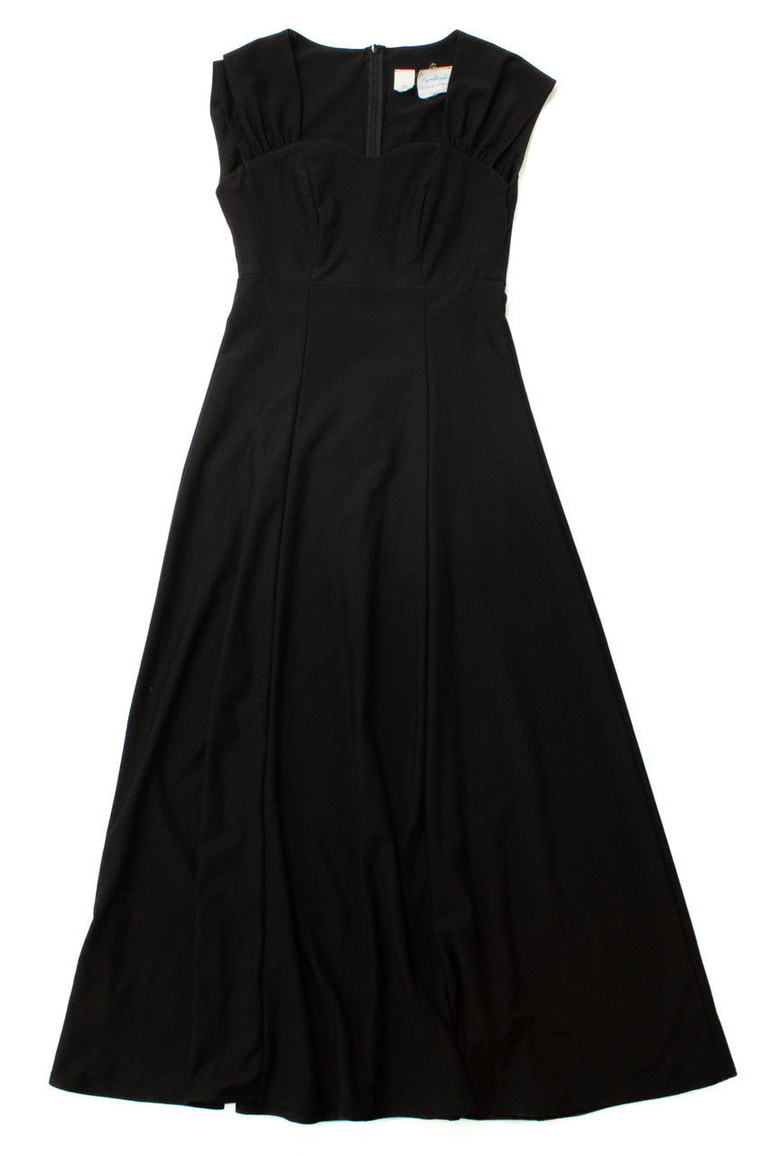 Vintage Southeastern Black Sleeveless Dress