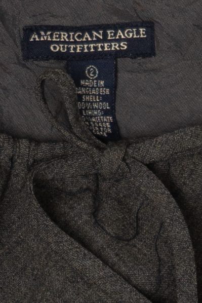 Vintage Dark Gray American Eagle Outfitters Babydoll Dress (2000s)