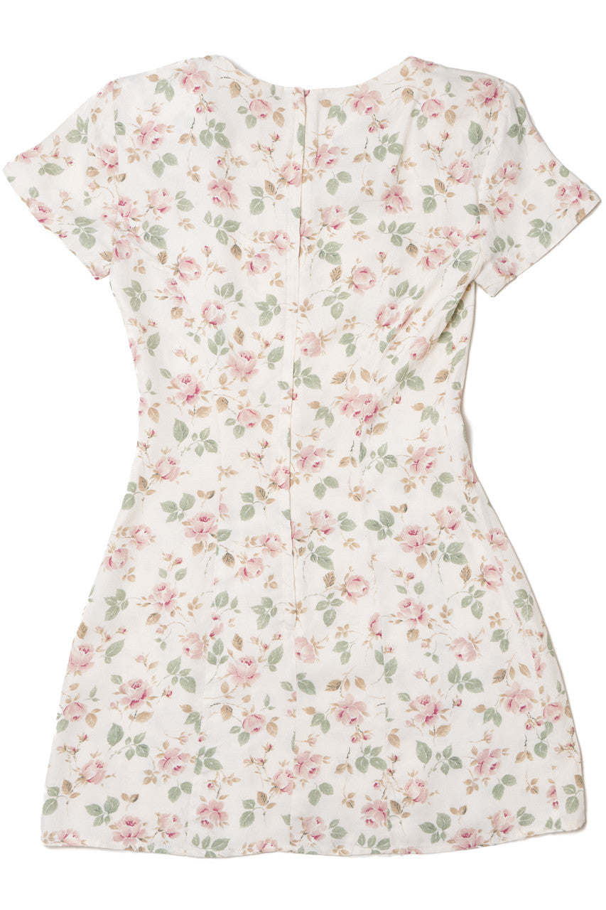 Vintage Ivory Floral La Belle Dress