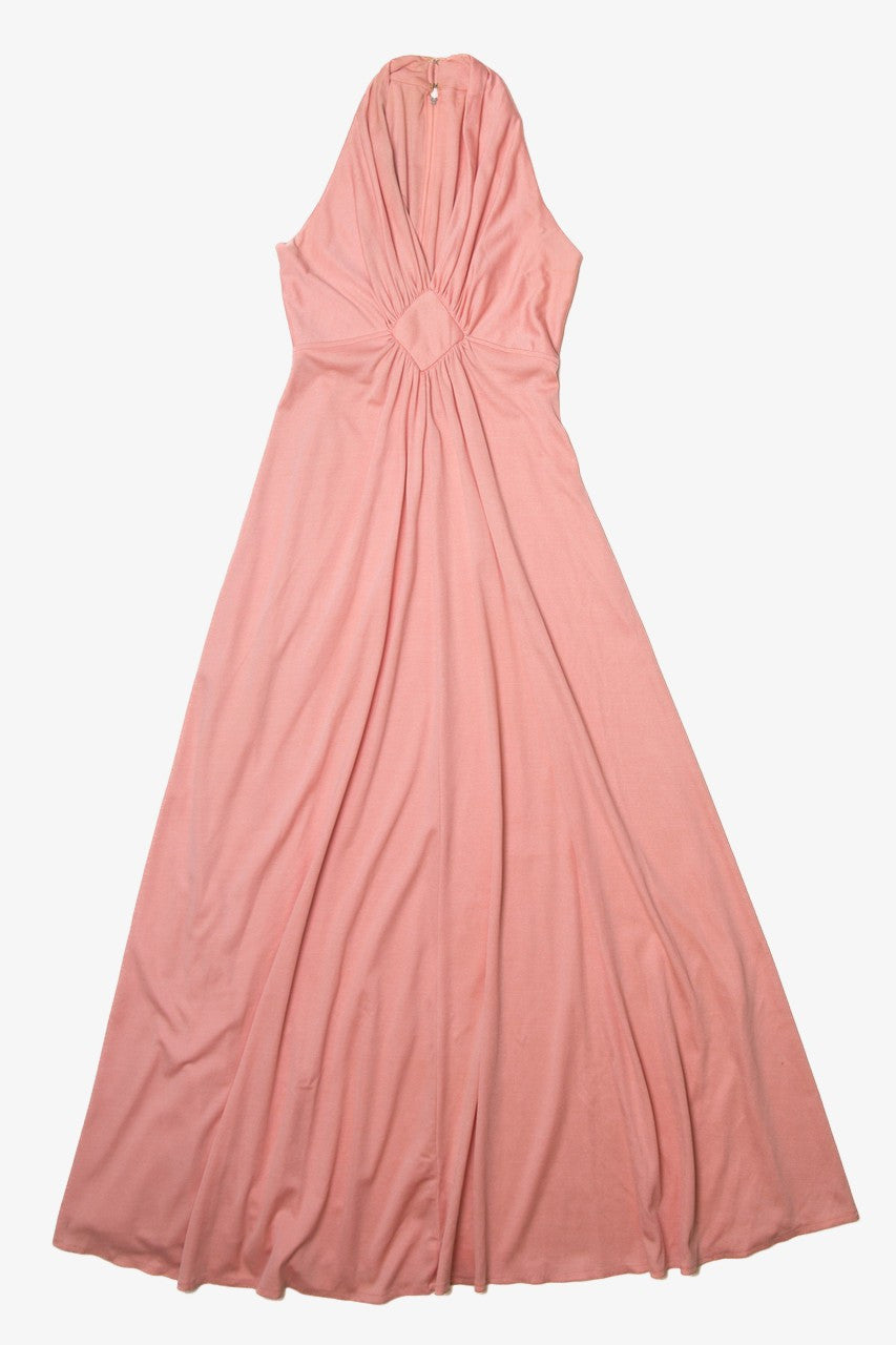 Vintage Salmon Maxi Dress