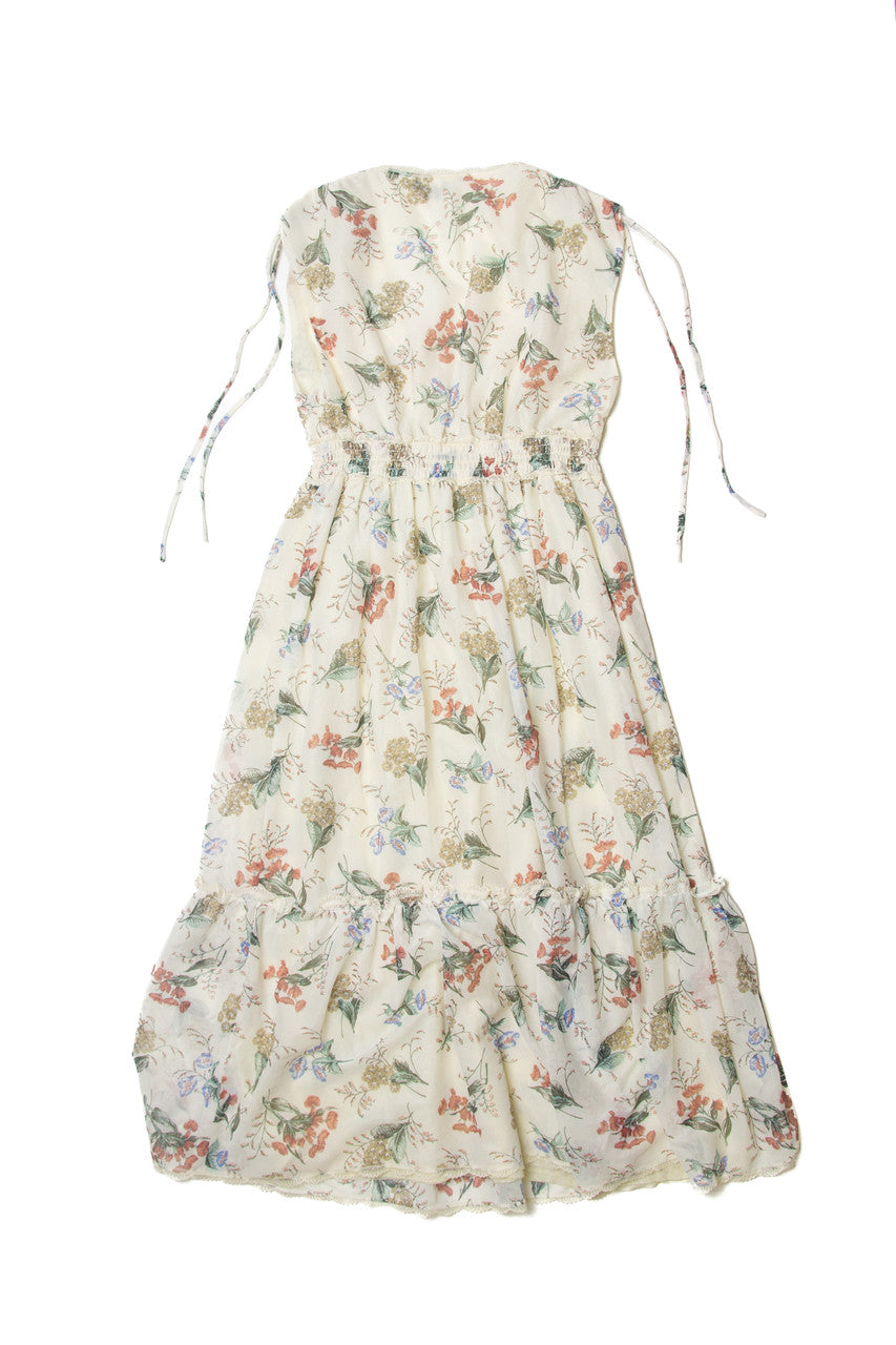 Vintage Act 1 Sleeveless Floral Pattern Dress