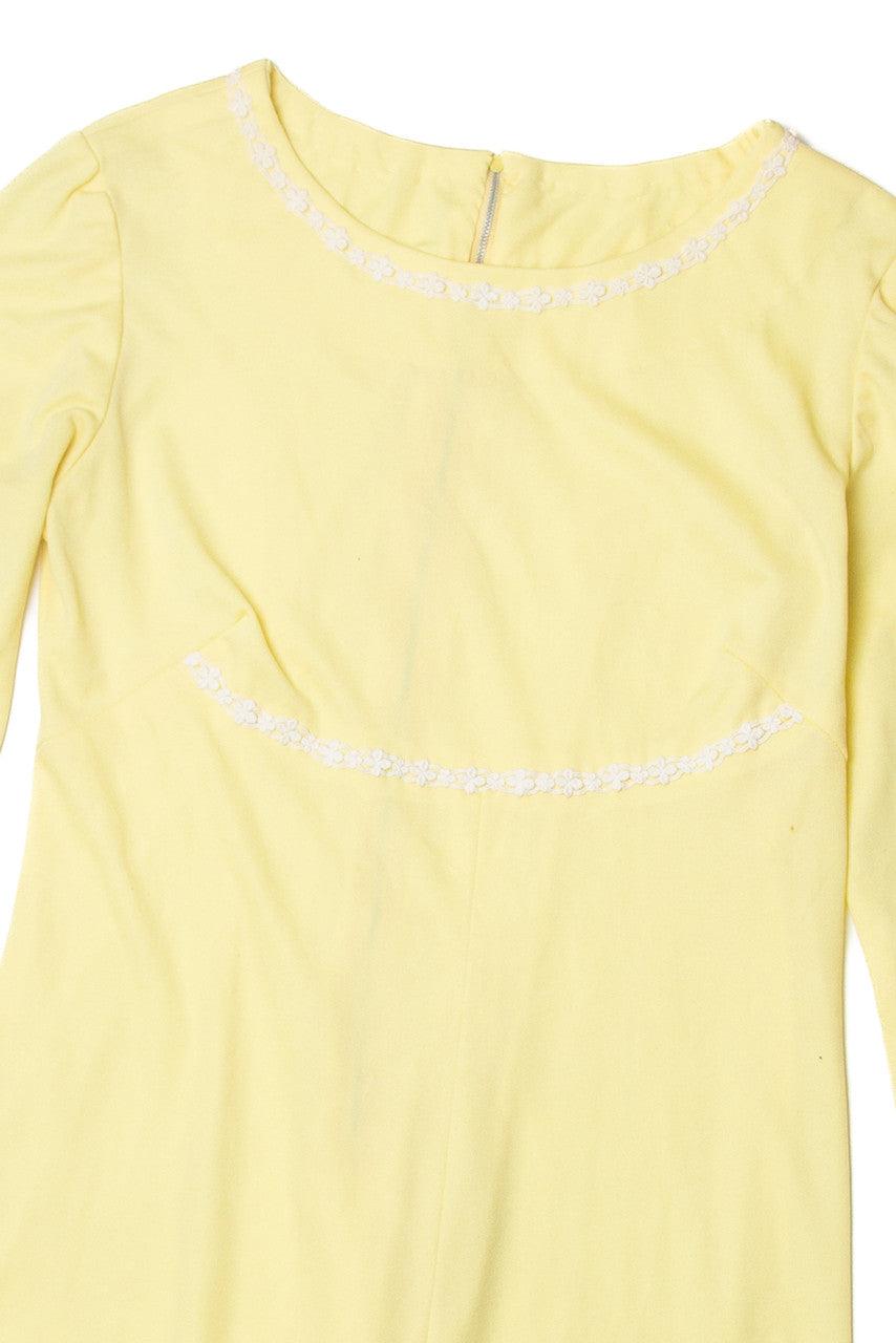 Vintage Yellow Empire Dress