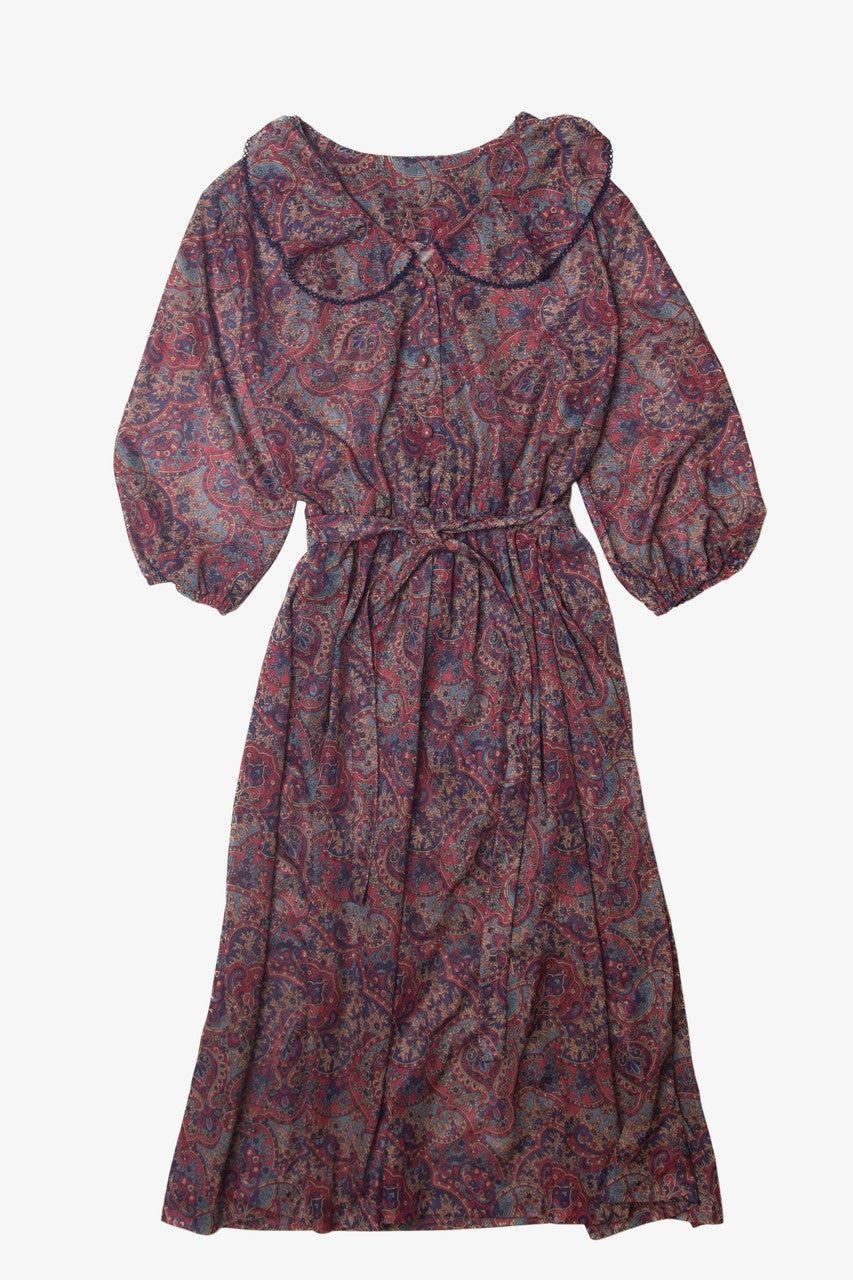 Vintage Patterned Dress With Matching Belt
