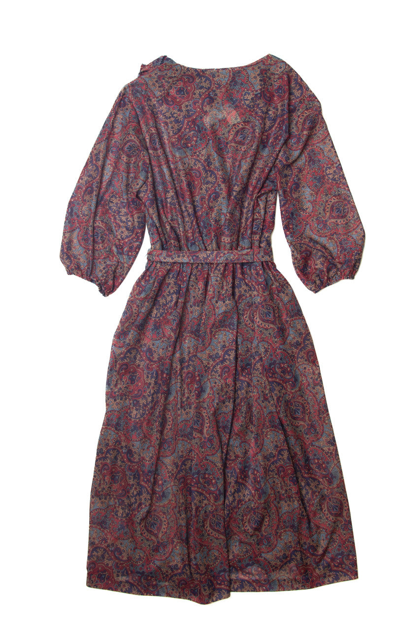 Vintage Patterned Dress With Matching Belt