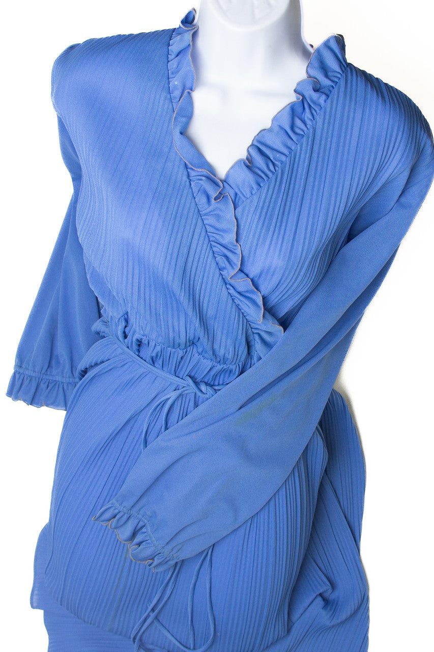 Vintage Blue Wrap Dress