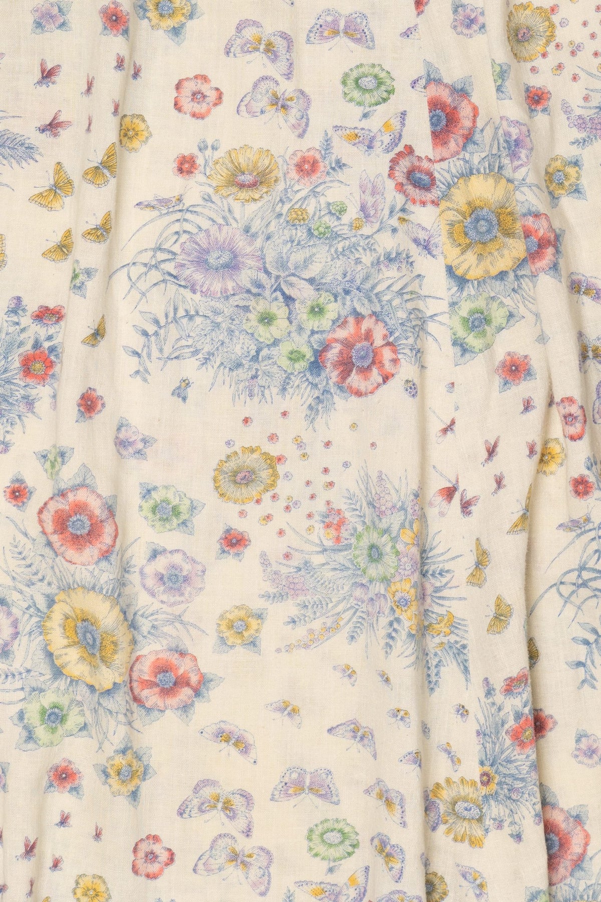 Vintage Spring V-Neck A Line Floral Dress (1990s)