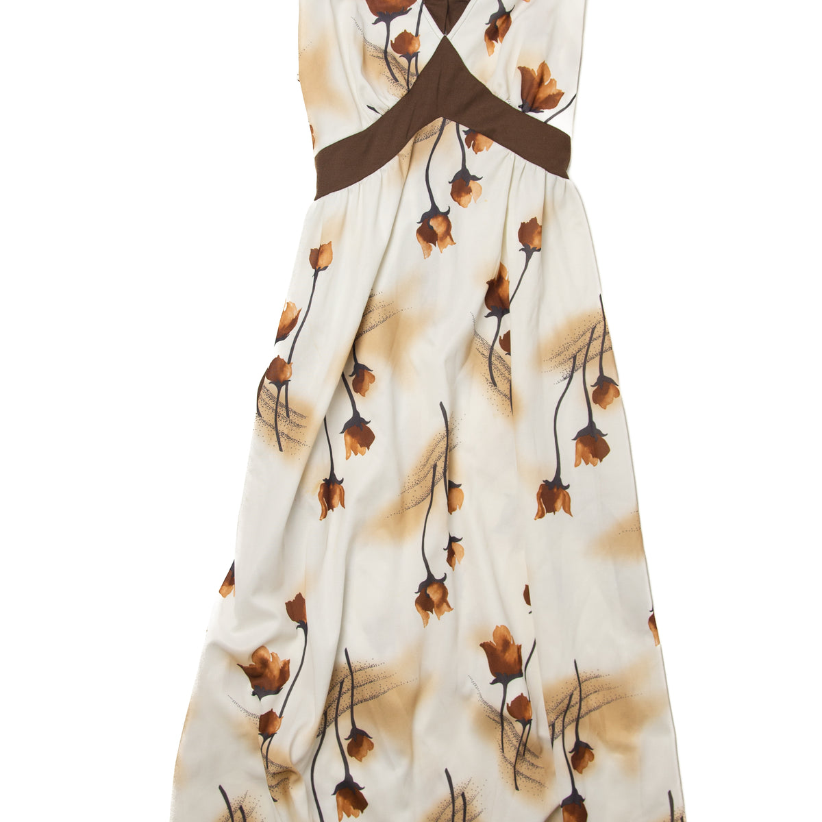 white and brown dress for women Brown And Off White Gingham Babydoll Dress | Purple Door