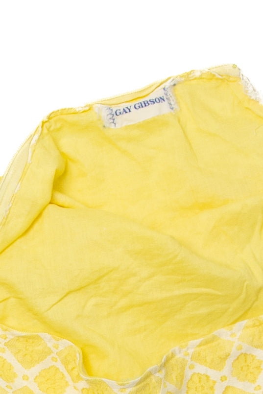 Vintage Gay Gibson Sleeveless Yellow Dress (1960s)