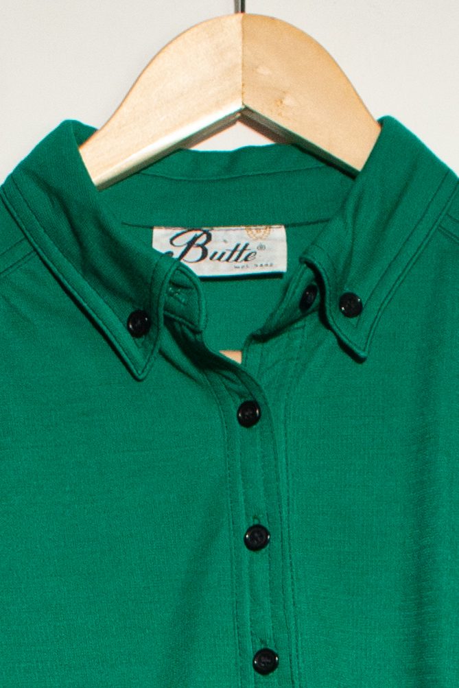 Vintage Green Polo Collar Dress (1970s)