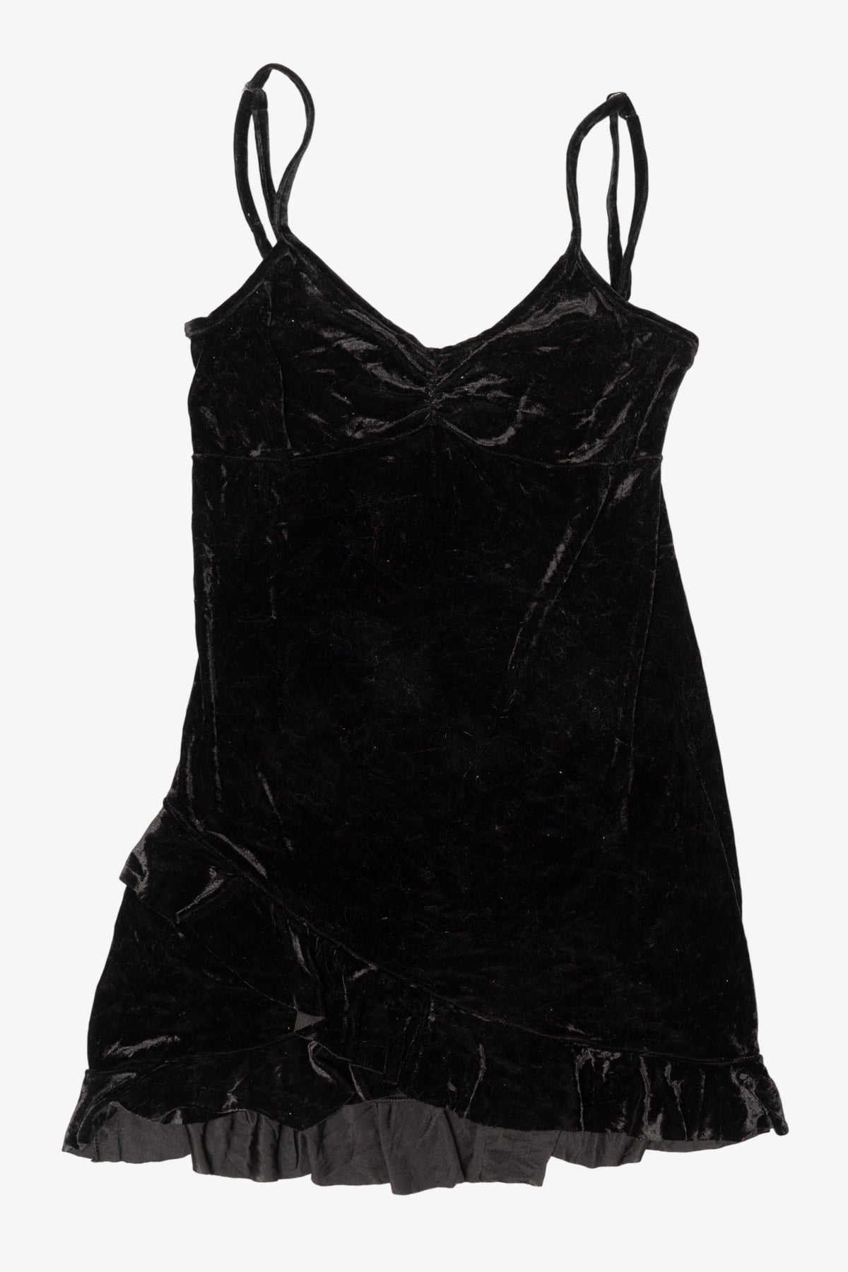 Vintage Black Velvet Mini Dress (1990s)
