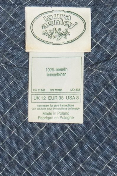 Vintage Laura Ashley Plaid A-Line Midi Dress (1990s)