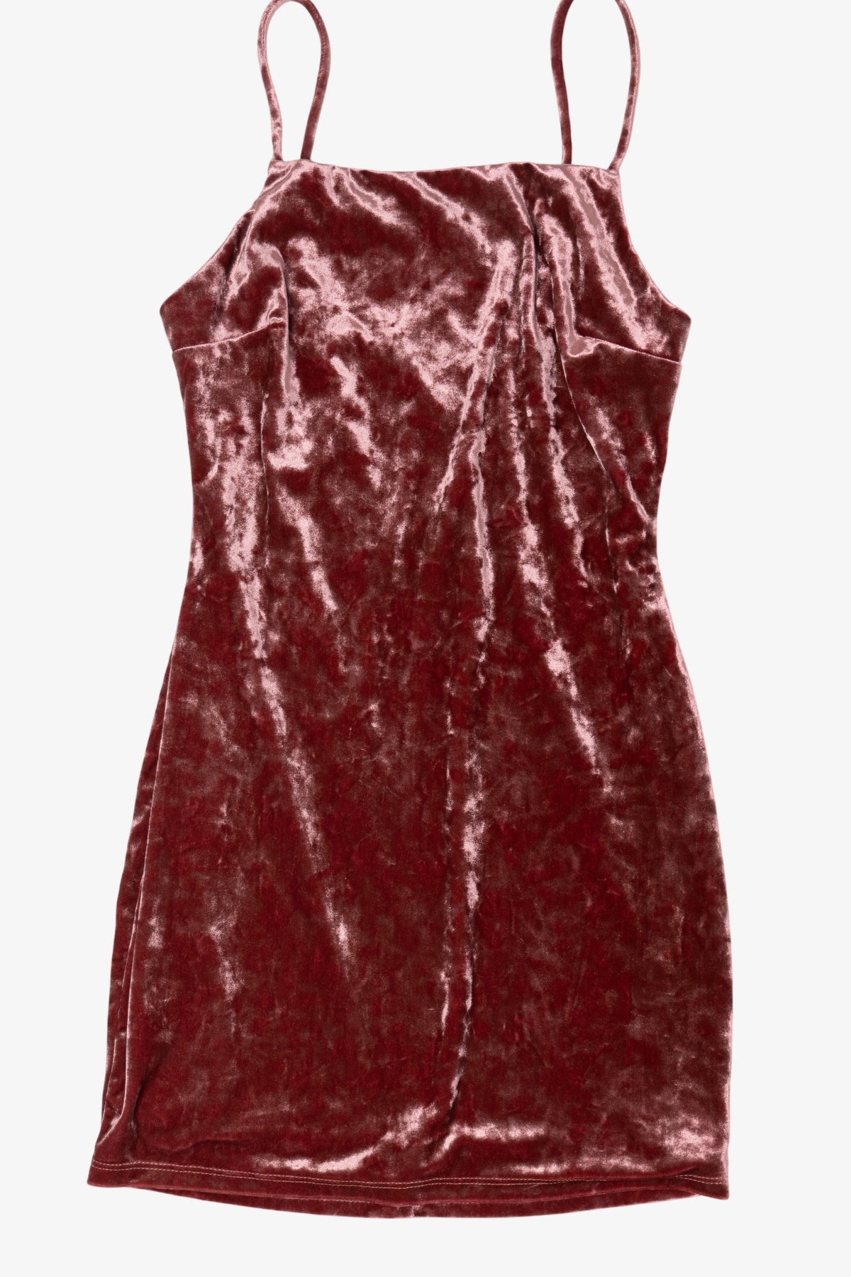 Pink Urban Renewal Crushed Velvet Mini Dress (2020s)