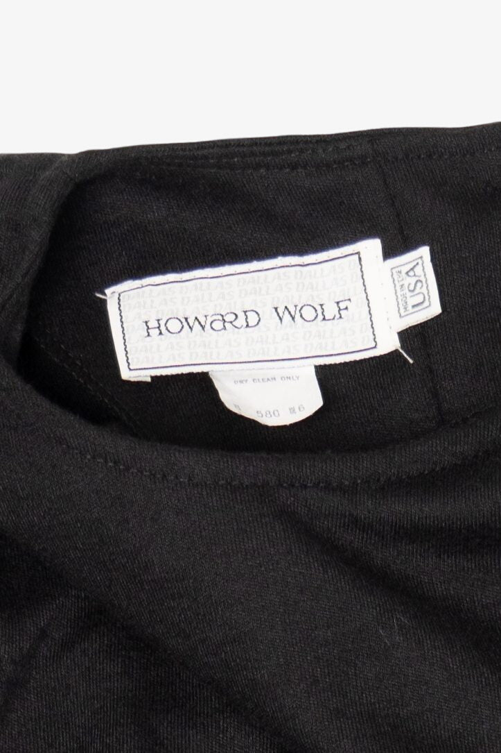 Vintage Black Howard Wolf Midi Dress (1980s)