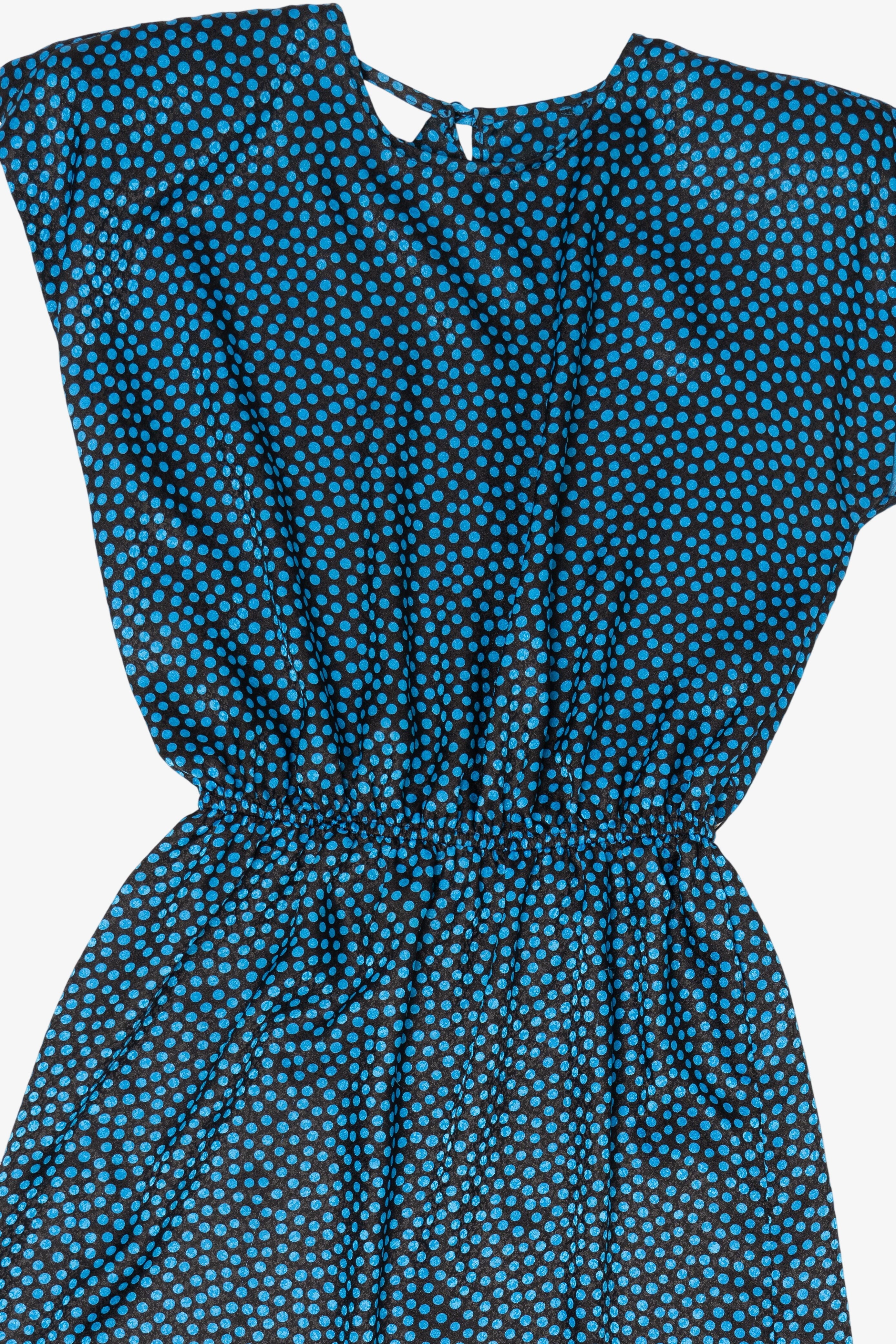 Vintage Black And Blue Polka Dot Brenner Dress (1980s)