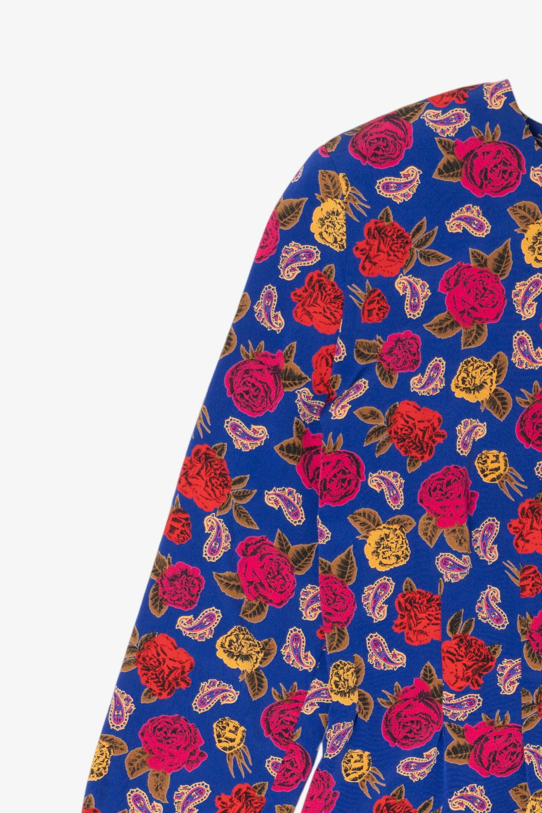 Vintage Ms. Chaus Floral And Paisley Pattern Dress (1980s)